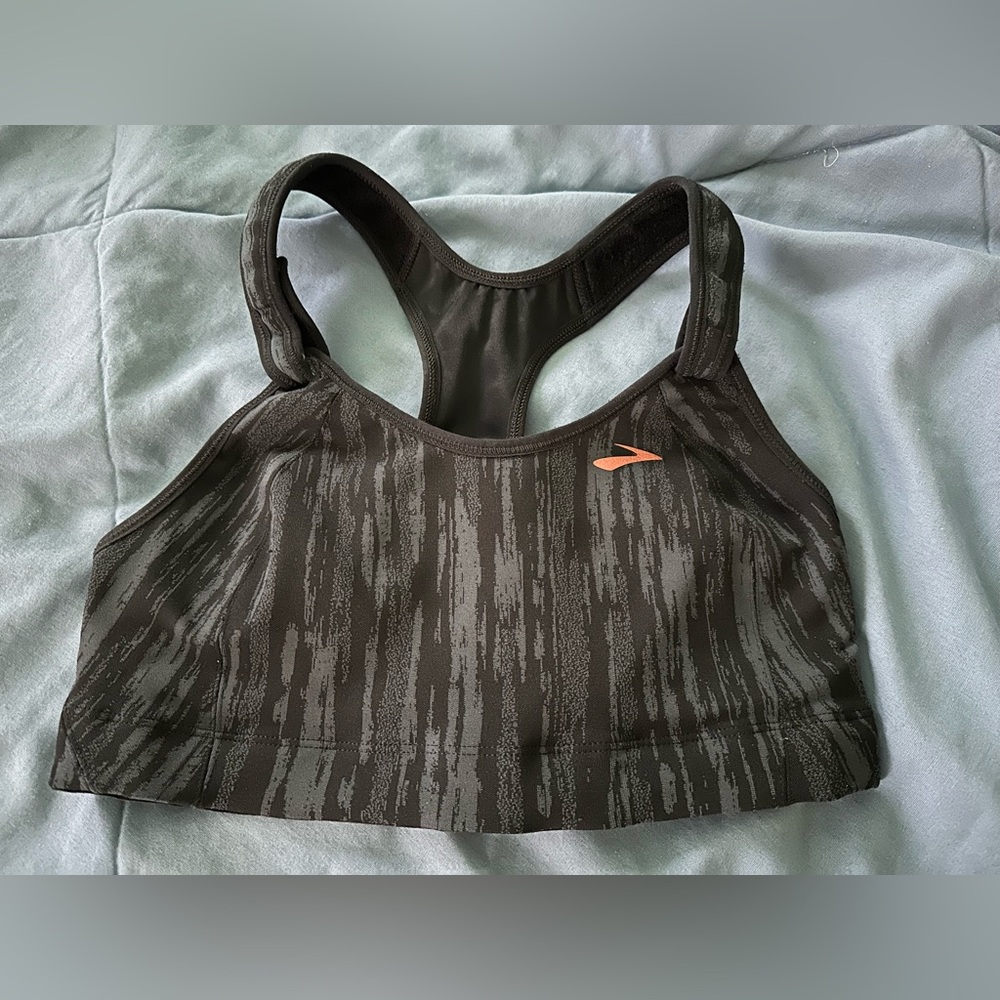 Women's Black Sports Bra Brooks Rebound Racer Size 34D